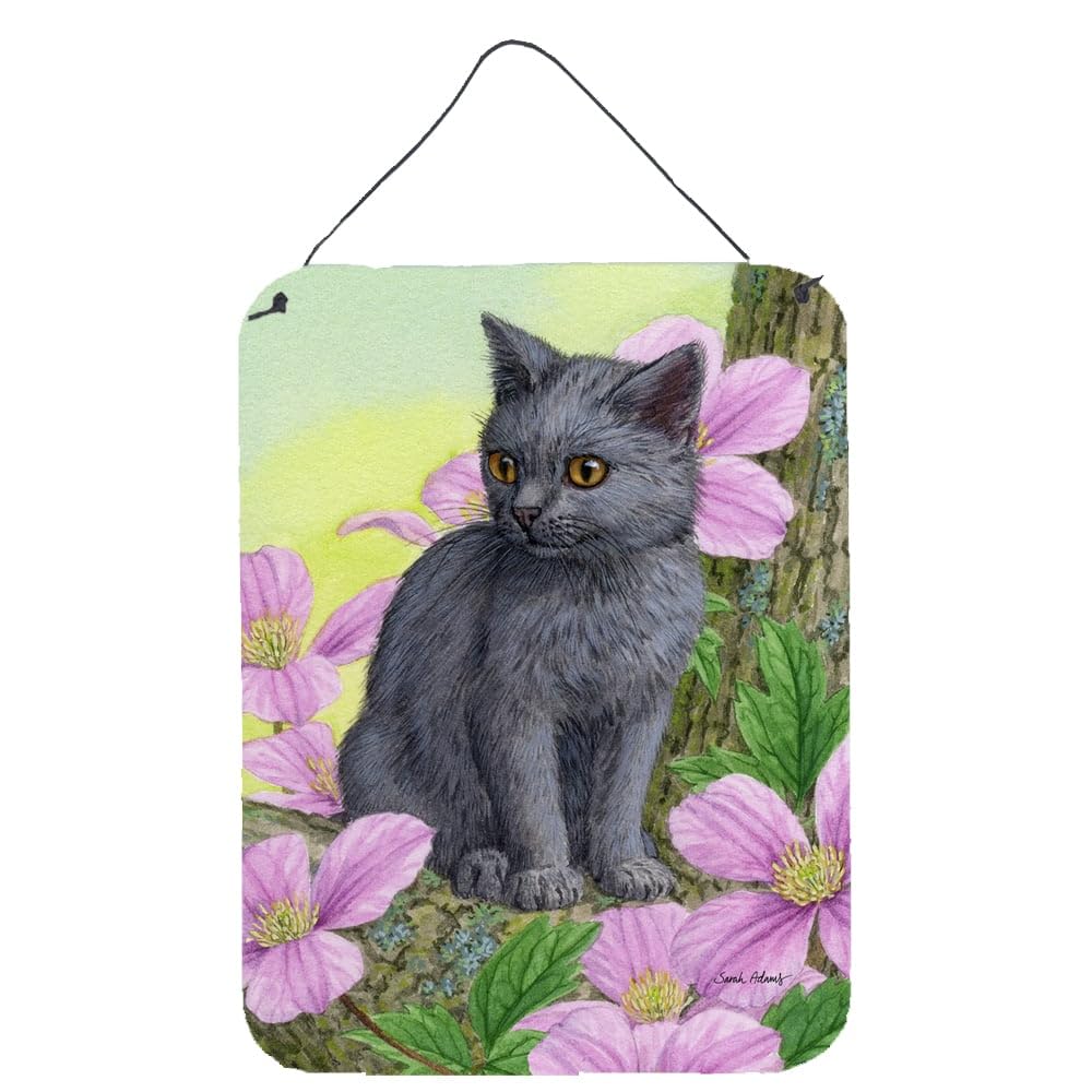 Chartreux Kitten Wall Art - 12x16 Aluminum Metal Sign for Kitchen, Bar, Bathroom & Front Door Decor - Colorful Home Plaque for Pet Lovers - Perfect for Housewarming Gifts & Cat-Themed Room Decor