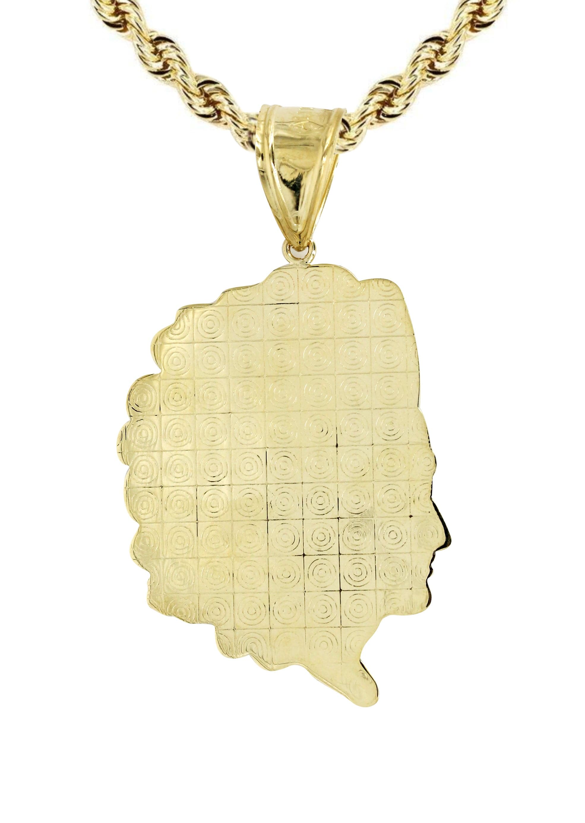 10K Yellow Gold Chief Head Necklace - 17.8 Grams | Native American Inspired Jewelry for Men & Women | Perfect for Powwows, Weddings & Special Occasions