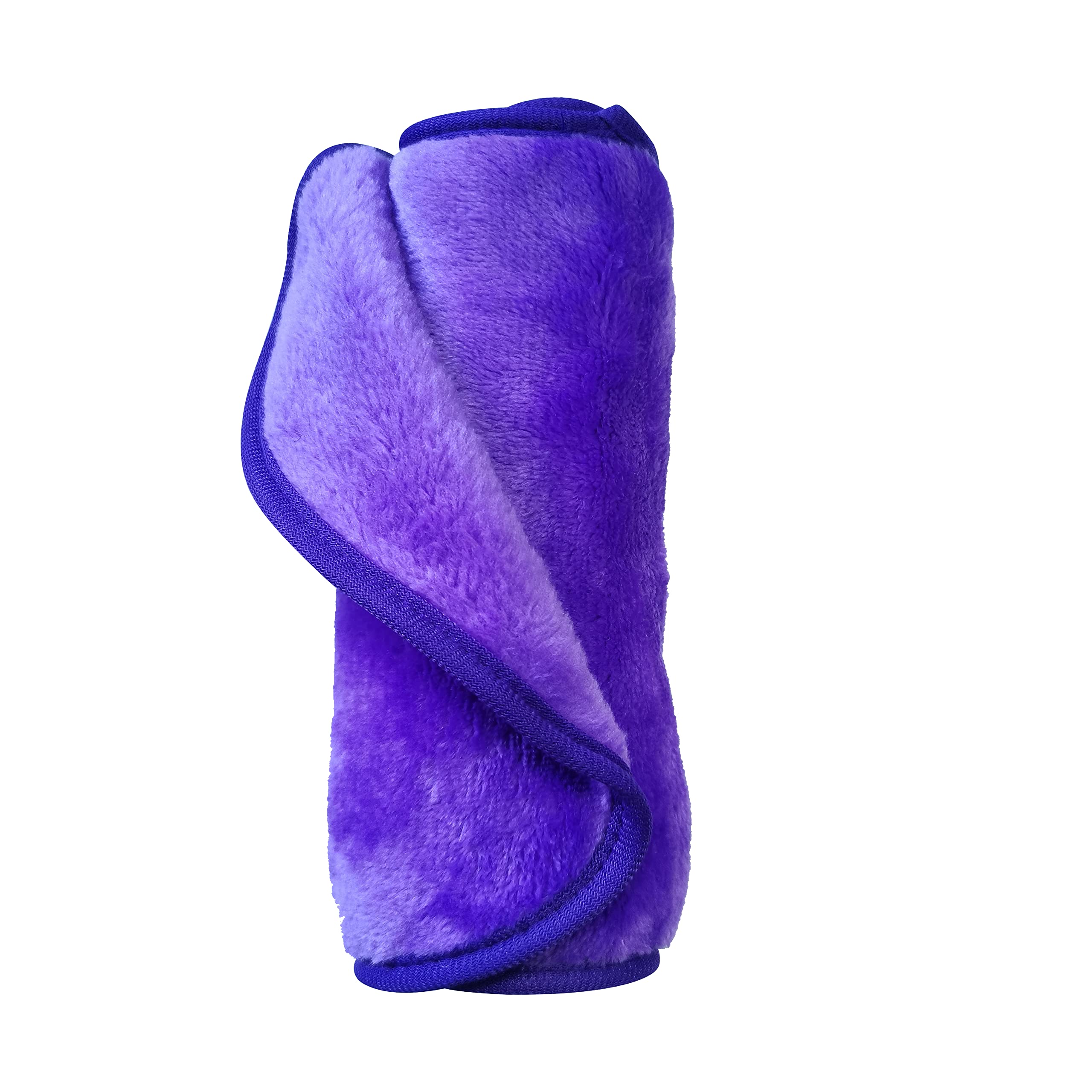 Reusable Makeup Eraser - Waterproof Makeup Remover Cloth for Eyeliner, Lipstick, Foundation & More | Chemical-Free, Works with Just Water | Perfect for Travel, Gym & Daily Skincare Routine (Purple)