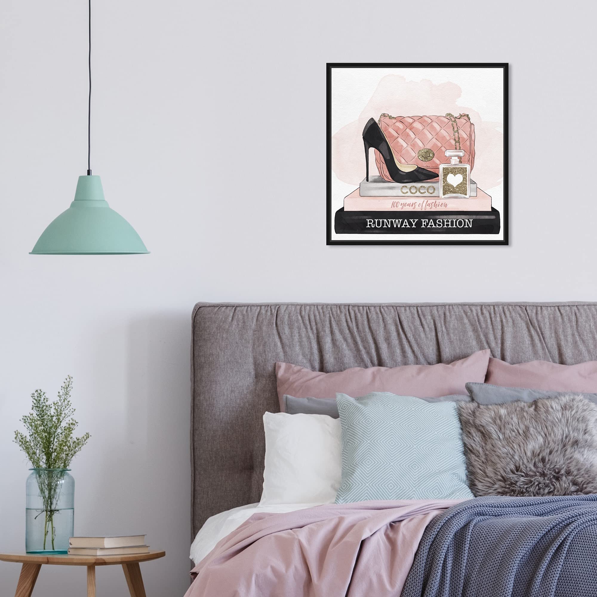 Oliver Gal Artist Co. Fashion & Glam Wall Art - Framed Canvas Prints with Gold Glitter Accessories & Books - Perfect for Home Decor, Office & Gift Giving