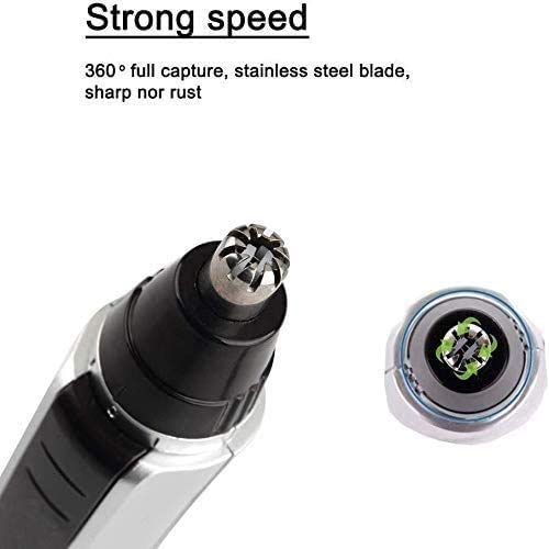 USB Rechargeable Nose & Ear Hair Trimmer for Men and Women - Professional Painless Grooming with Waterproof Dual Edge Blades - Perfect for Travel, Home Use, and Personal Care Routines