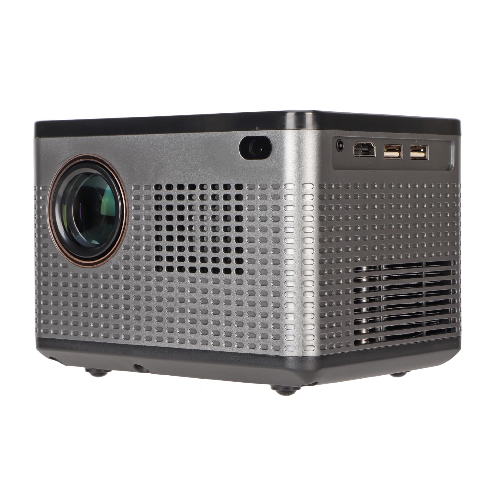 RajoNN WiFi Video Projector 1280x720P HD, 2.4G/5G Dual Band Wireless, Smartphone Screen Mirroring for Home Theater, Outdoor Movie Nights, and Classroom Presentations (UK Plug)