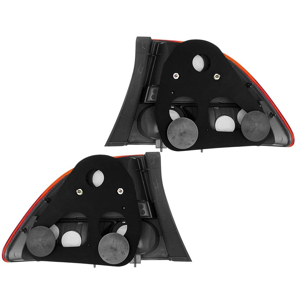 EPIC LIGHTING OE Style Halogen Tail Lights Assembly Replacement for 2009-2011 Honda Civic (Pair) - Compatible with Part Numbers HO2818138, HO2819138, 33551SNAA51, 33501SNAA51 - Perfect for Night Driving and Enhanced Vehicle Safety