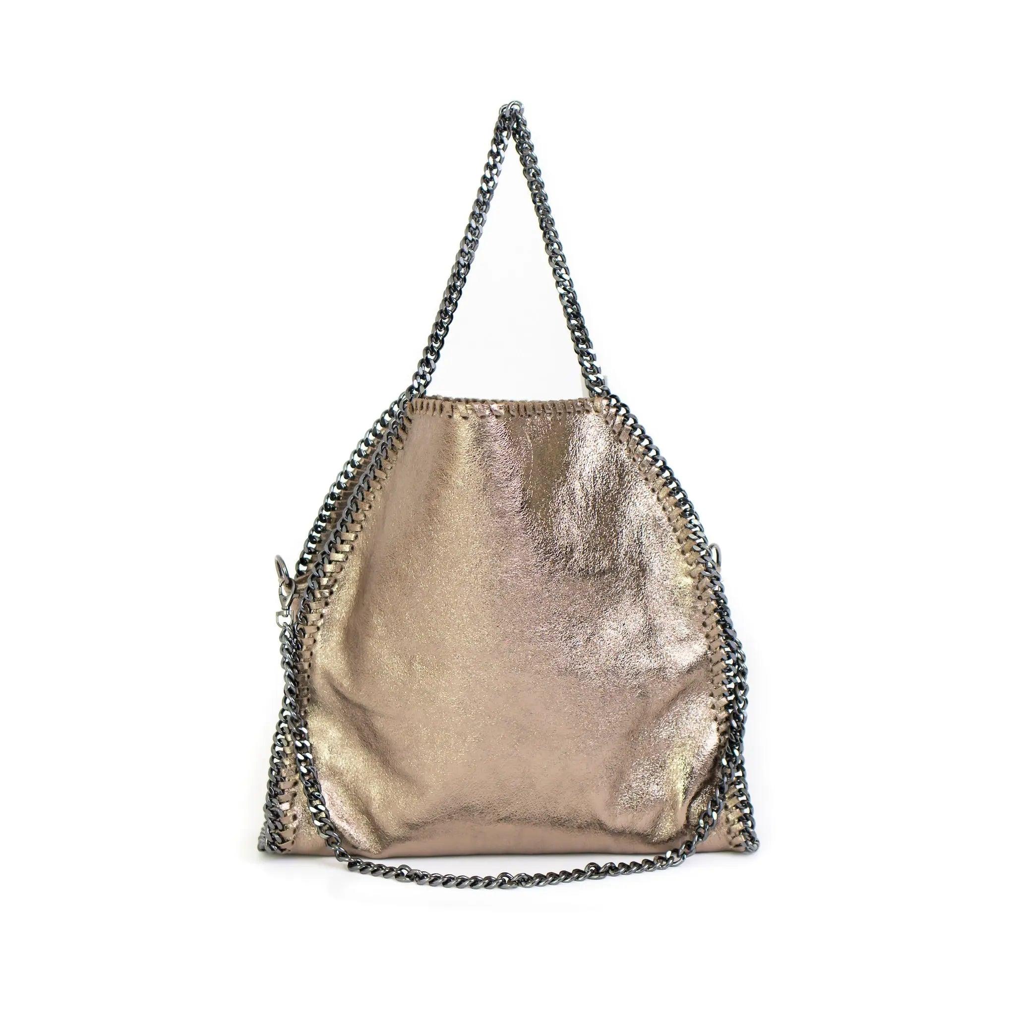 Stylish Metallic Chain Strap Leather Handbag for Women - Perfect for Evening Parties, Date Nights & Office Wear