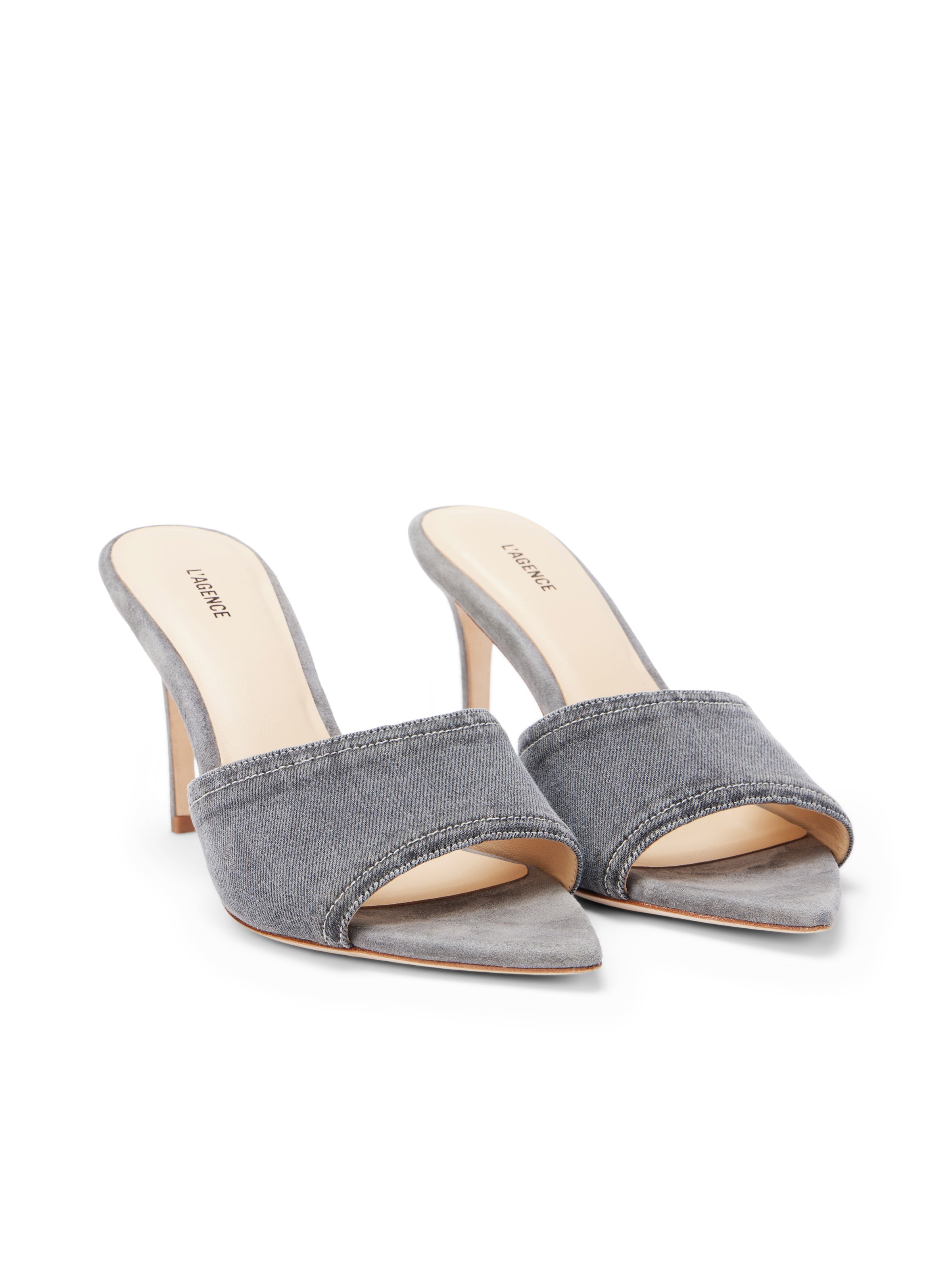 Lolita Denim Open Toe Mule Shoes - Women's Fashion Casual Slip-On Sandals for Summer Outfits & Beach Wear