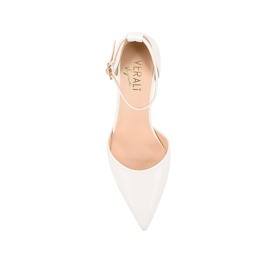 Kosta Women's Closed Toe Block Heels - Comfortable Chunky Low Heel Pumps for Work & Office (Chalk White) | Perfect for Business Casual, Weddings & Professional Events