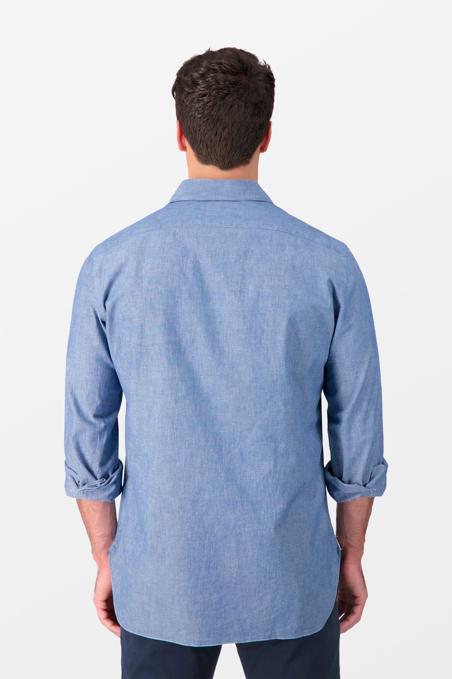 Barba Napoli Classic Blue Dress Shirt for Men - Premium Cotton Formal Wear for Business & Special Occasions