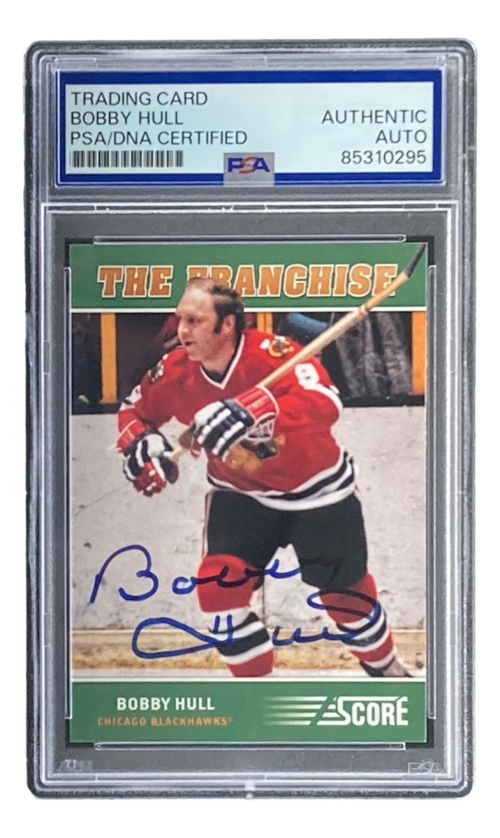 Bobby Hull Autographed 2012 Score #OS6 Chicago Blackhawks Hockey Trading Card - PSA Certified - Collectible Memorabilia for Sports Fans & NHL Enthusiasts