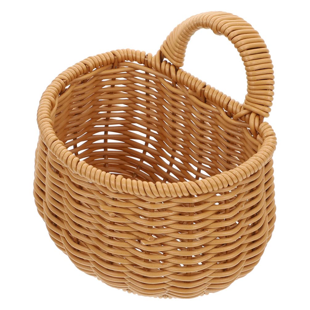Plastic Woven Wall-Mounted Storage Basket - Garlic Ginger Egg Organizer for Kitchen, Pantry & Bathroom | Space-Saving Household Storage Solution