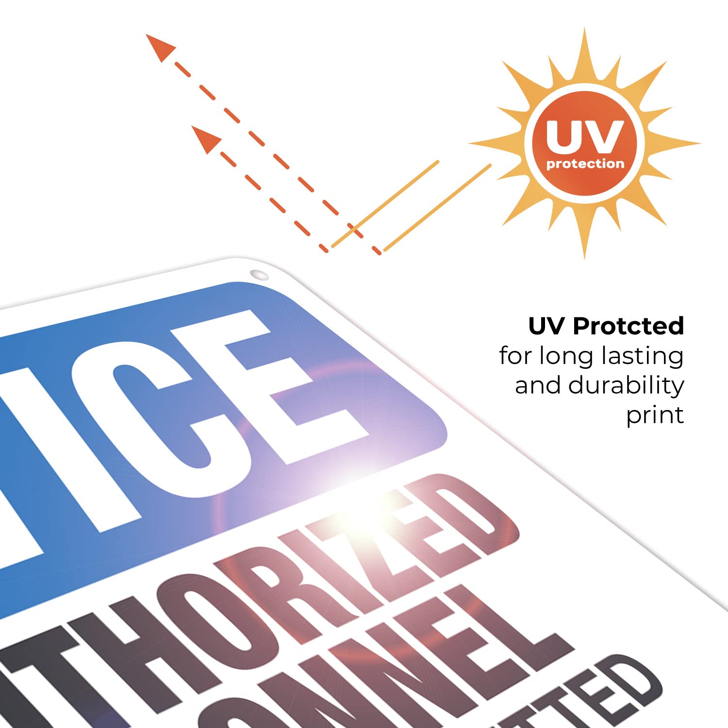 Unauthorized Personnel Prohibited OSHA Sign - 10x7 Inches Rust-Free .040 Aluminum, Fade Resistant - Indoor/Outdoor Safety Sign for Construction Sites, Warehouses & Restricted Areas - Made in USA