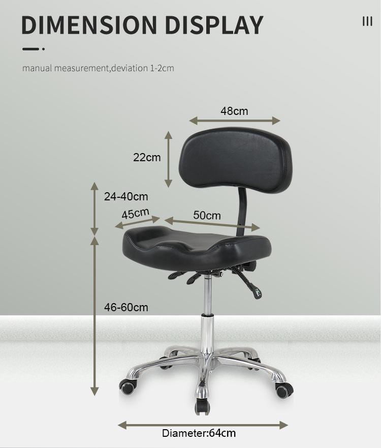 Ergonomic Tattoo Artist Chair with Adjustable Backrest TA9975 - Professional Tattoo Studio Stool for Comfortable Long Sessions