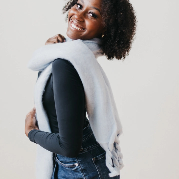 Seattle Days Fringe Scarf - Stylish Women's Fashion Accessory for Fall & Winter, Perfect for Casual Outfits, Office Wear and Holiday Parties