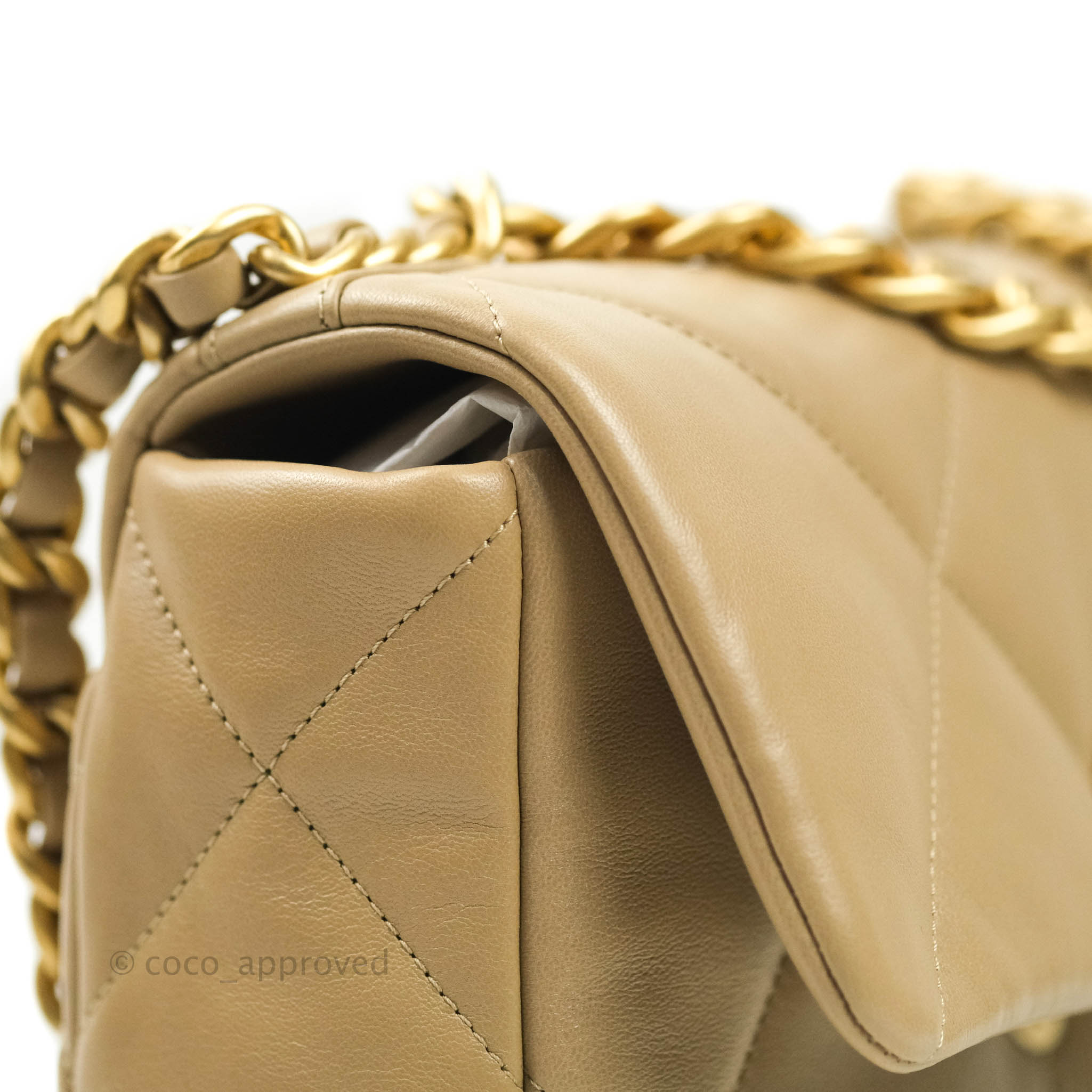 Chanel 19 Small Handbag in Dark Beige with Mixed Hardware - 21S Collection | Luxury Crossbody Bag for Women, Perfect for Date Night & Evening Events