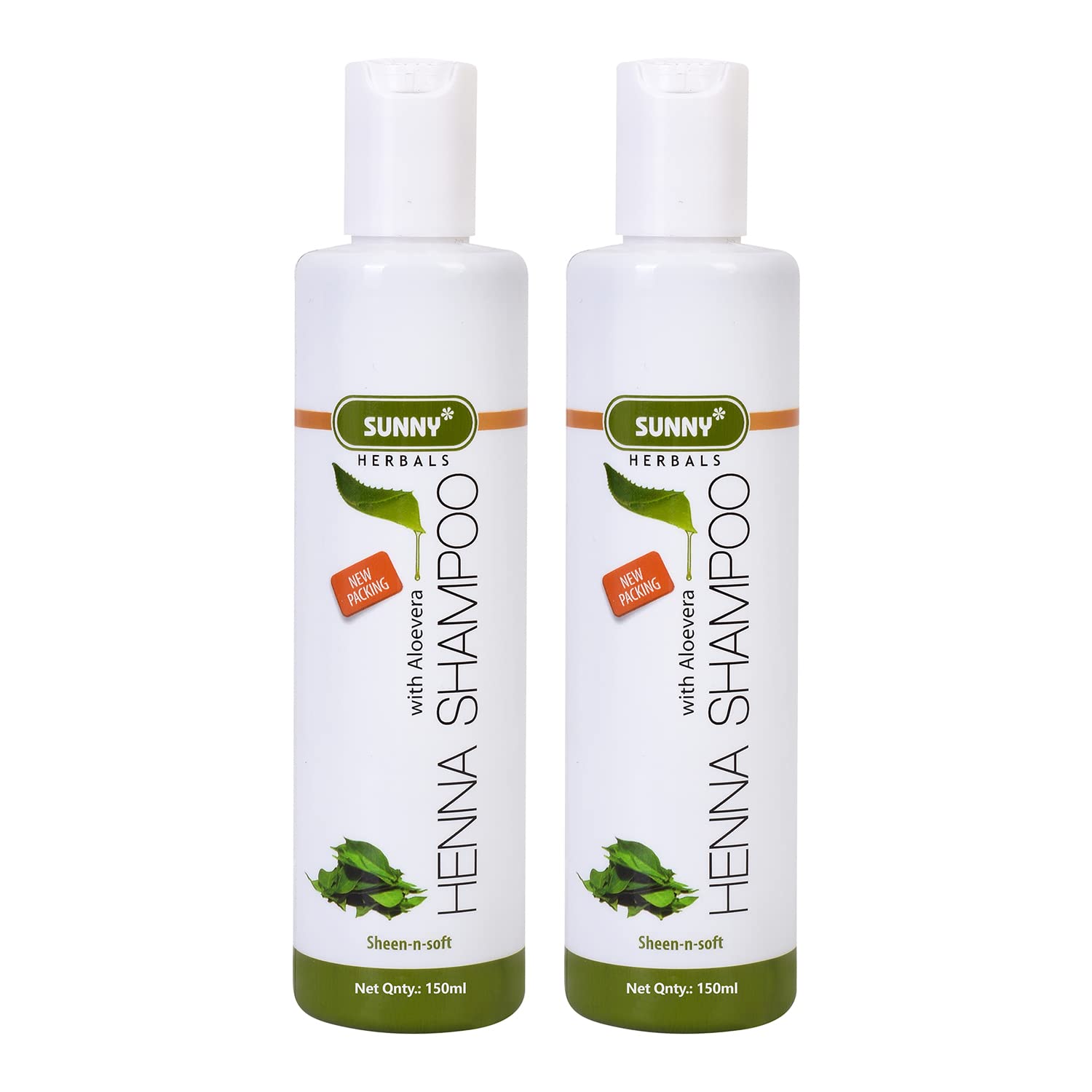 Sunny Henna Shampoo with Aloe Vera - Controls Scalp Oil, Conditions Hair for Softness & Shine | Tangle-Free Formula for Men & Women | 150ml (Pack of 2) | Perfect for Daily Hair Care & Scalp Health