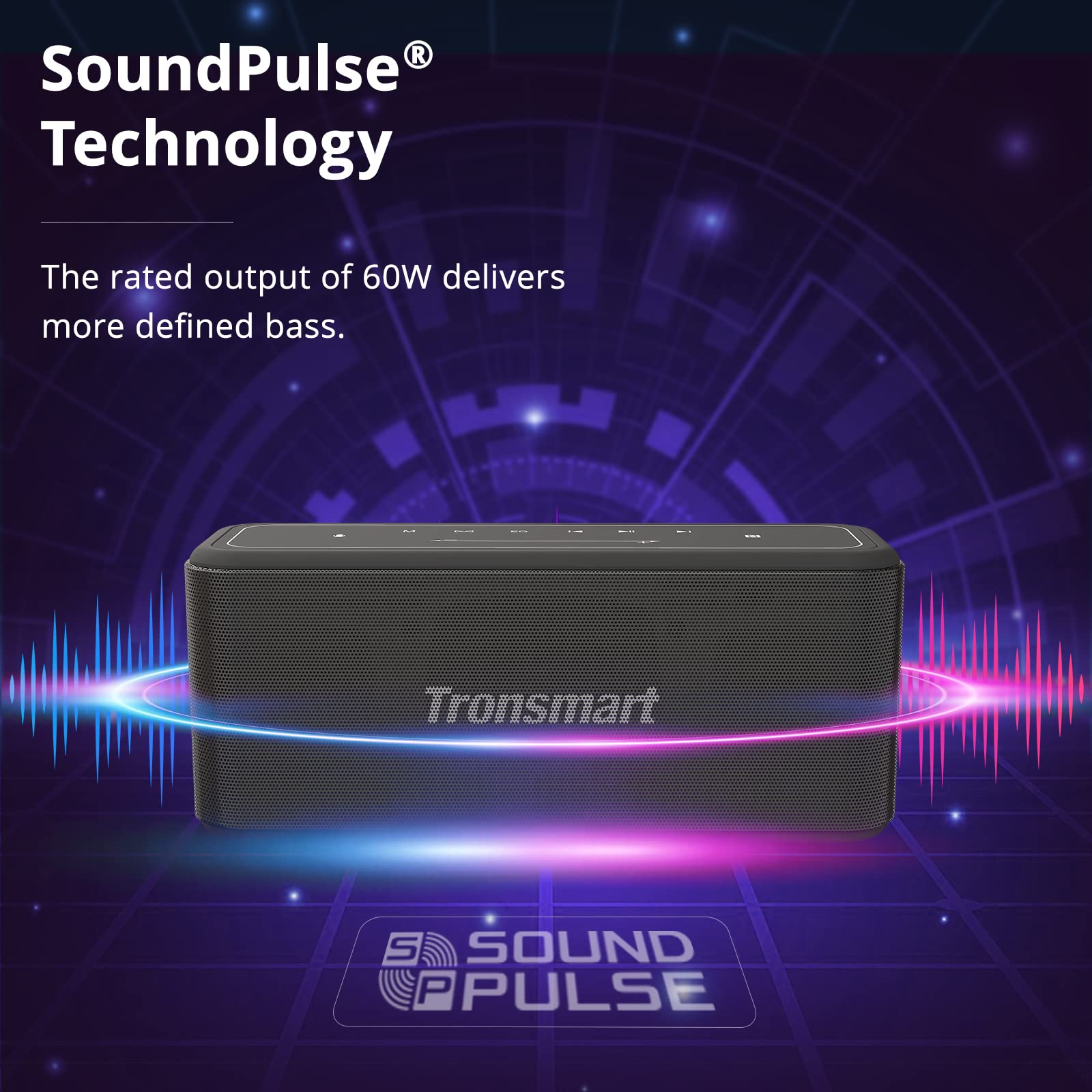 Tronsmart Mega Pro Wireless Bluetooth Speaker - Portable Outdoor Speaker with 50W HD Sound, IPX6 Waterproof, 30H Playtime for Camping, Beach, Pool Parties & Home Use