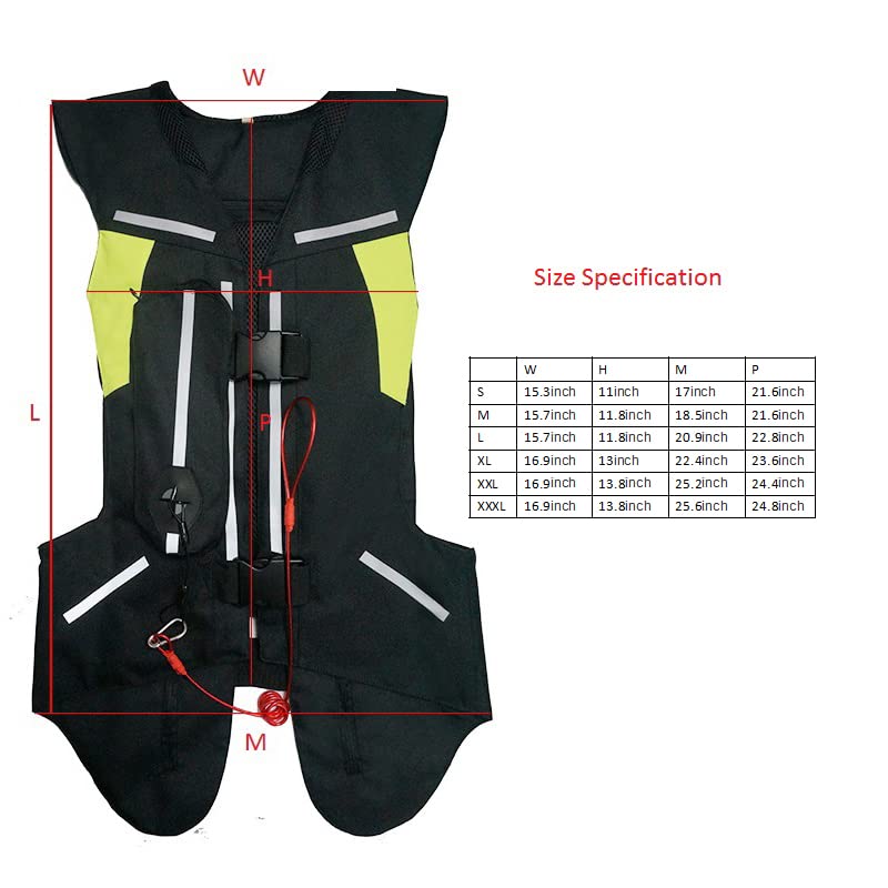 Professional Motorcycle Airbag Vest - Advanced Moto Racing & Motocross Protective Gear with Reflective Safety for Riders - Perfect for Track Racing, Off-Road Adventures & Urban Commuting