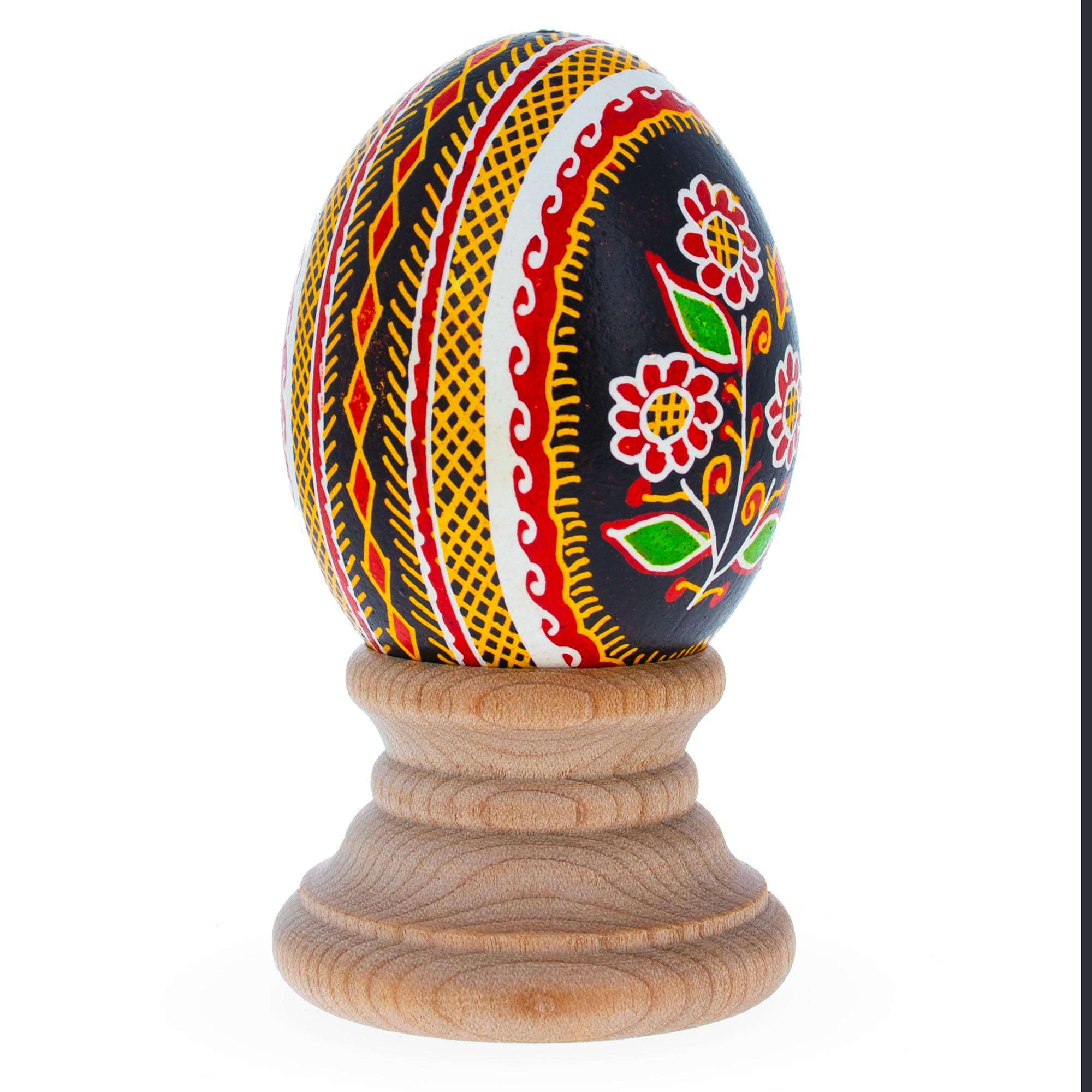 Set of 3 Unfinished Wooden Egg Stands - 1.15 Inch Tall Display Holders for Easter Decor, Craft Projects & Tabletop Decorations