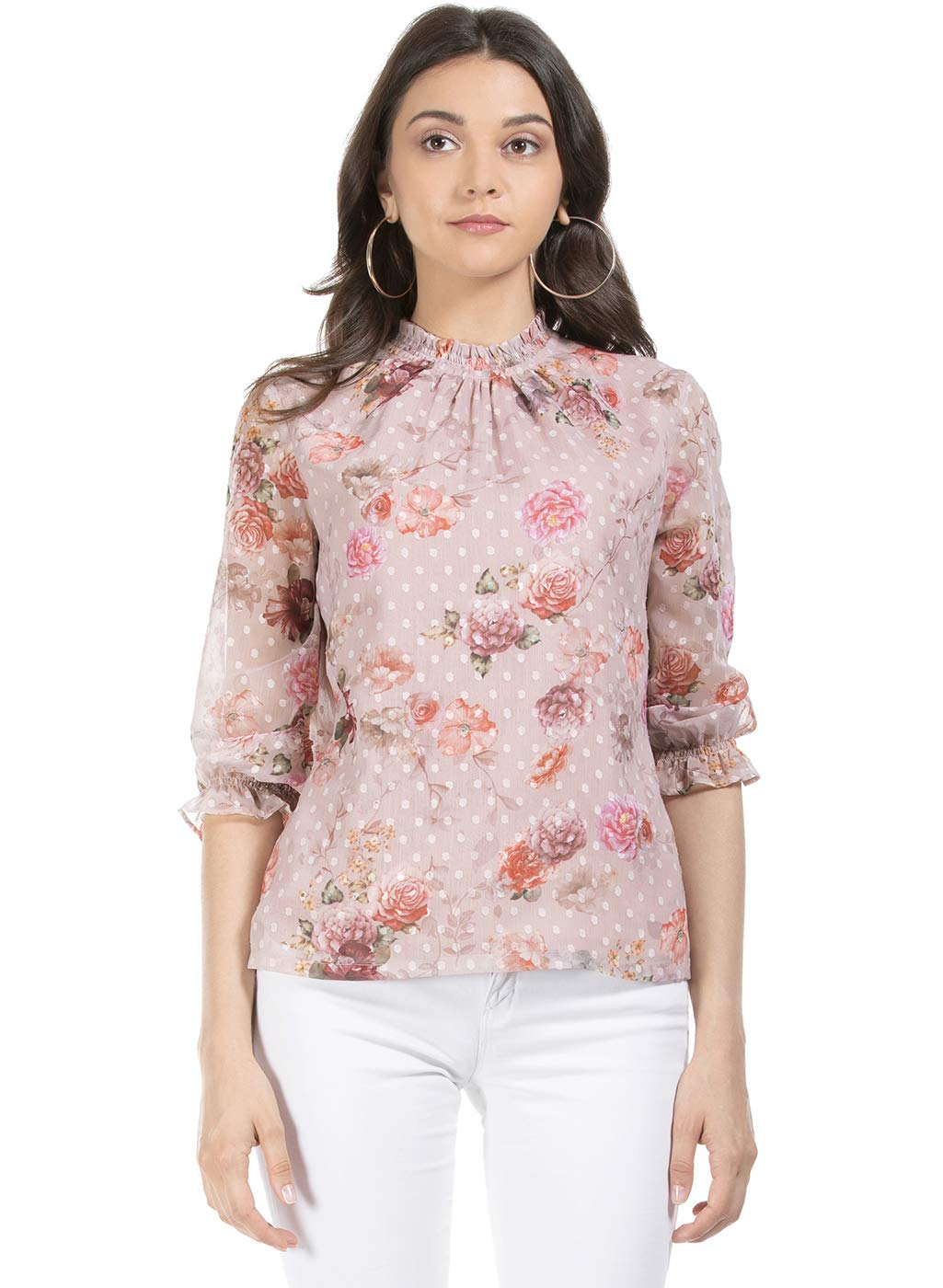 FabAlley Women's Regular Fit Casual Shirt - Comfortable & Stylish Blouse for Office, Work, and Everyday Wear