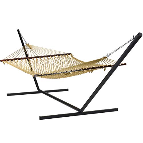 Tan Hammock and Black Stand