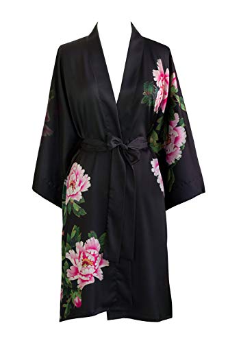 Peony & Bird - Black