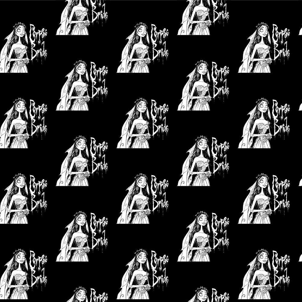 Corpse Bride Themed Gift Wrap Paper Rolls - Logo & Silhouette Design - Perfect for Halloween, Birthday, and Christmas Presents - Premium Wrapping Paper for Party Favors and Special Occasions