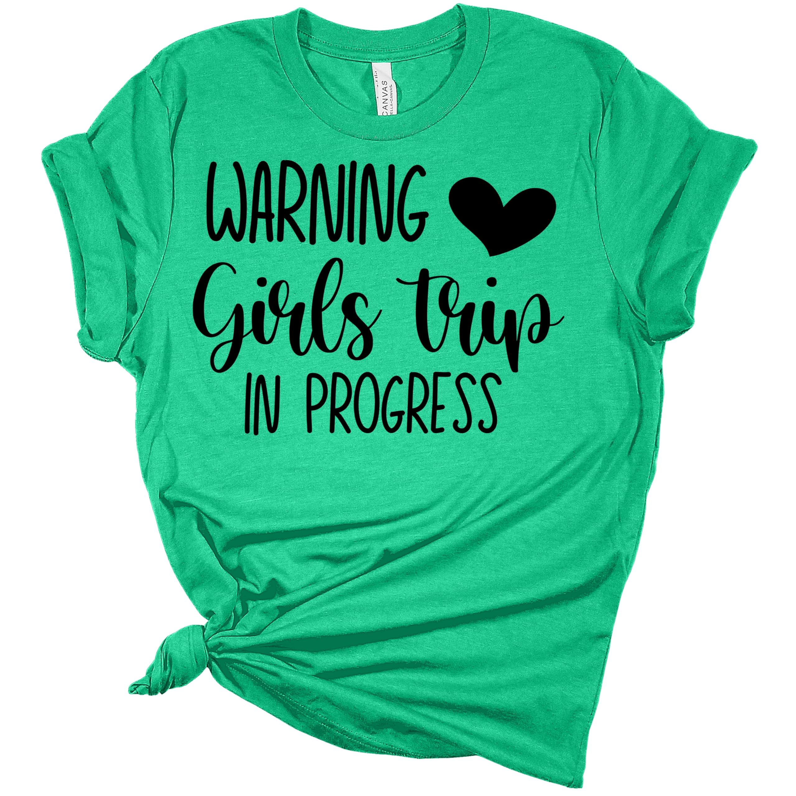 Women's Warning Girls Trip Shirt - Funny Graphic Tee for Best Friends Vacation - Perfect Bachelorette Party & Girls Getaway Gift - Ideal for Beach Trips, Birthday Celebrations & Girls Night Out