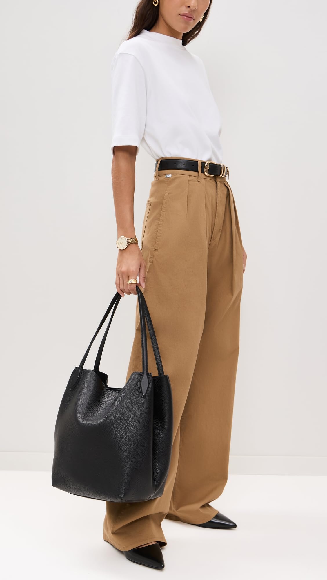 Madewell Women's Soft Grain Large Shopper Tote Bag - Stylish & Spacious Leather Tote for Work, Travel & Everyday Use | Perfect Work Bag, Weekender & Commuter Tote