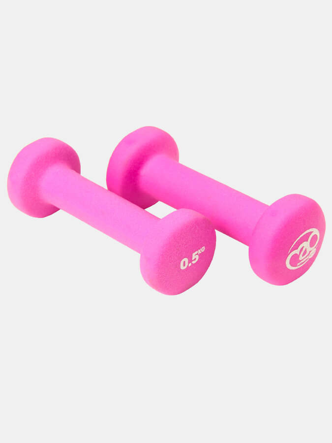 Pink 0.5kg Neo Dumbbell Set - Lightweight Yoga & Fitness Weights for Home Workouts, Pilates, and Strength Training