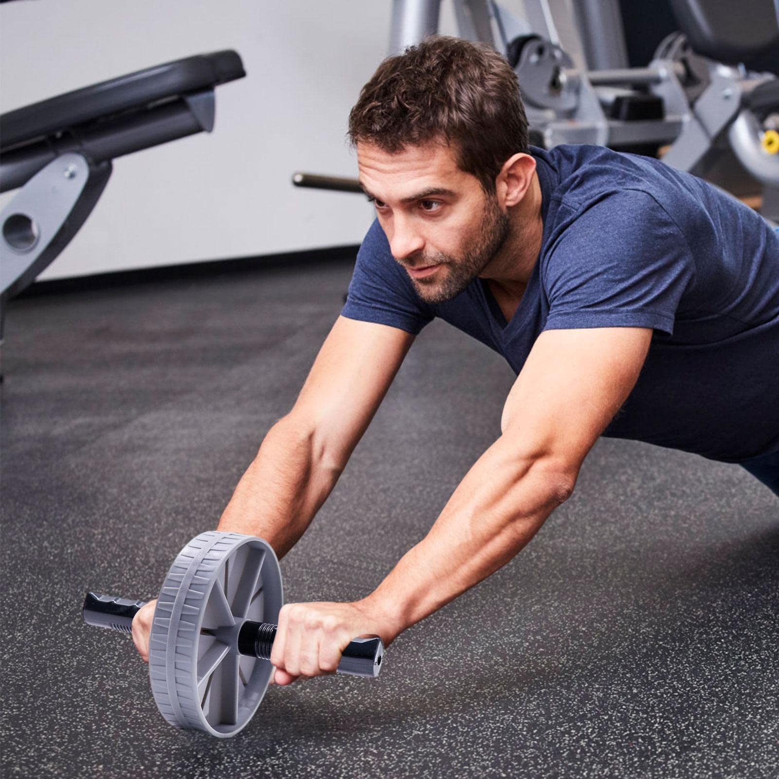 Abdominal Exercise Wheel - Core Workout Roller with Ergonomic Handle for Home & Gym Training | Strengthen Abs, Back & Core Muscles | Perfect for Fitness, Strength Training & Toning