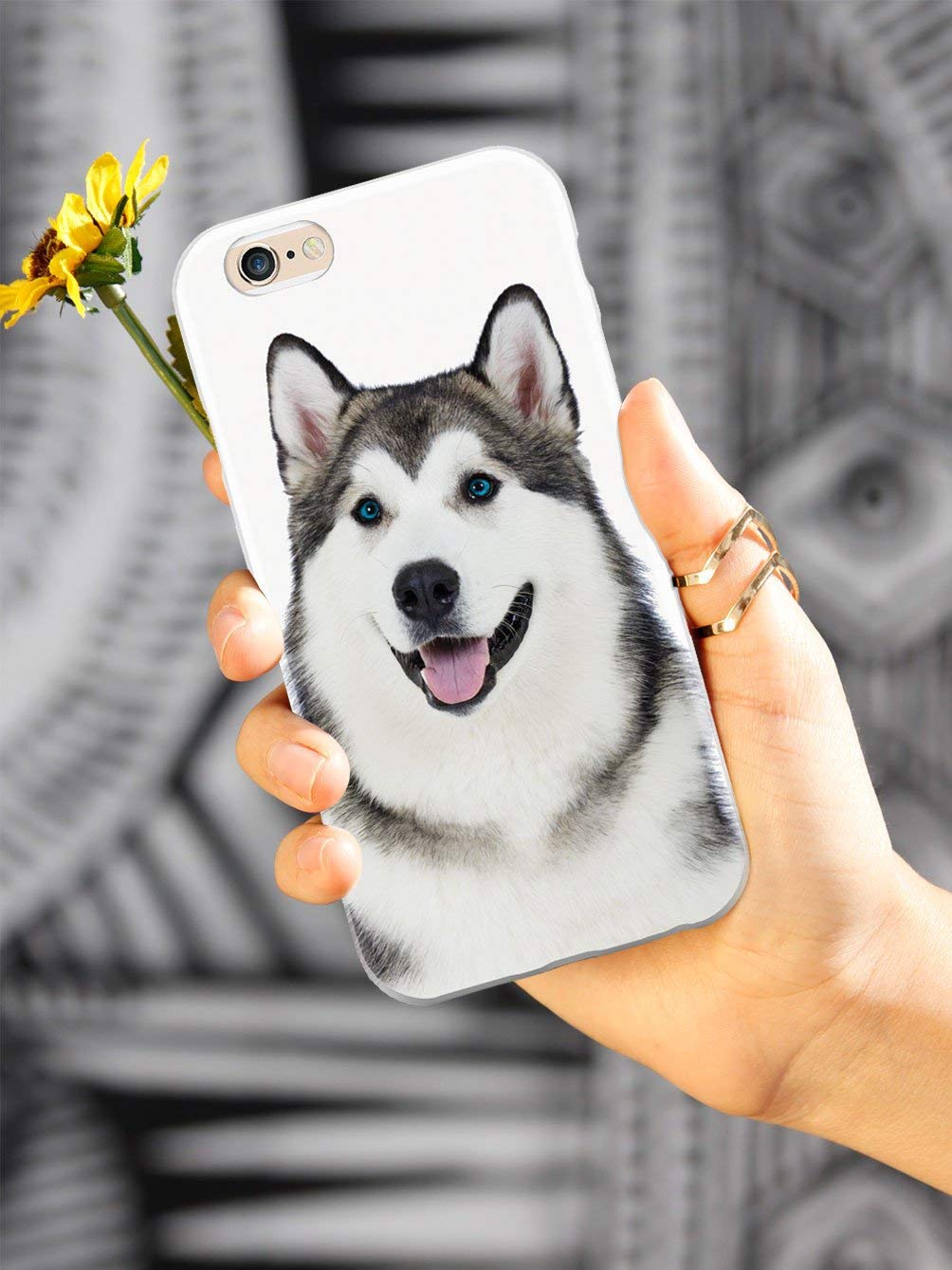 Stylish Blue Eyed Husky 3D Textured Protective Case for iPhone 8 - Durable & Slim Fit Cover with Shock Absorption - Perfect for Everyday Use, Travel & Outdoor Activities