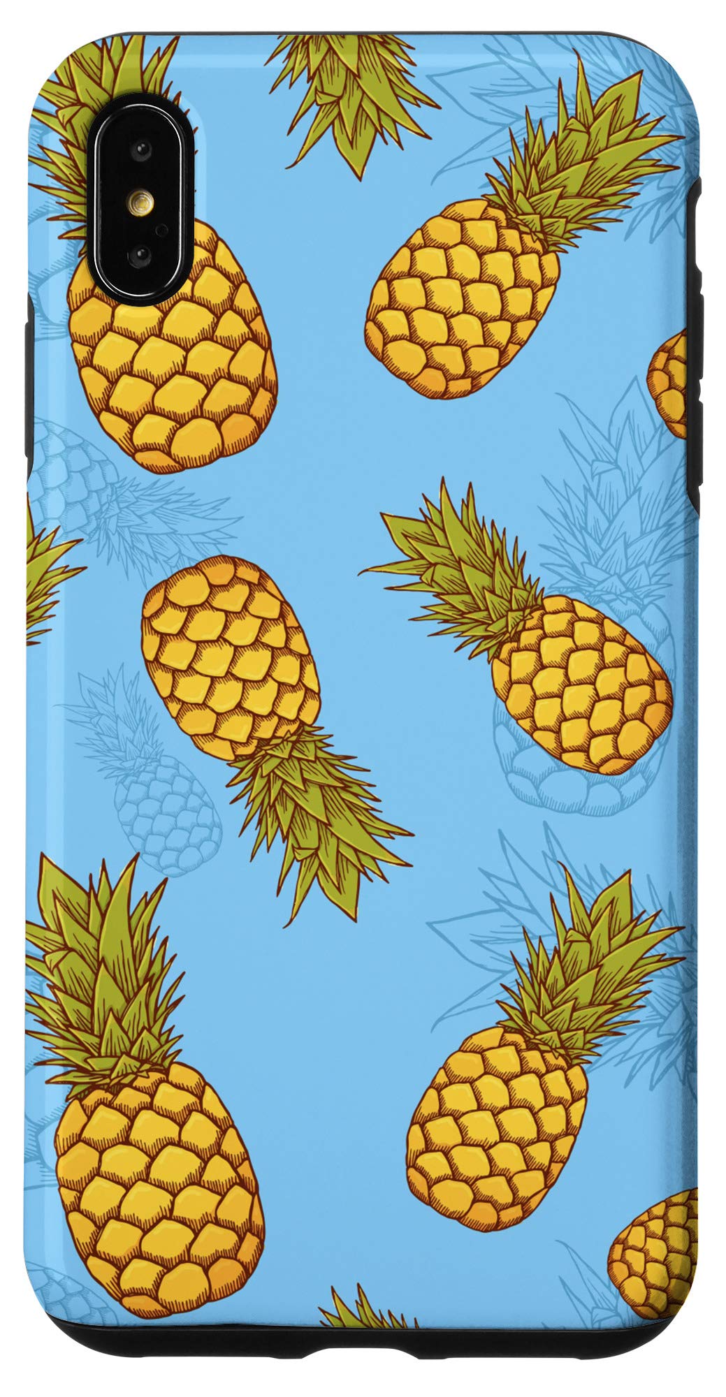 Premium iPhone XS Max Pineapple Design Phone Case - Durable Protective Cover for Apple iPhone XS Max - Perfect for Summer, Beach Vacations & Tropical Theme Parties