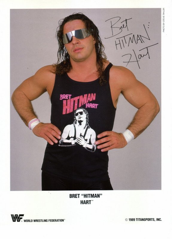 1989 Bret Hart Autographed Wrestling Card - Pre-Printed Signature Collectible - Perfect for WWE Fans & Memorabilia Collectors