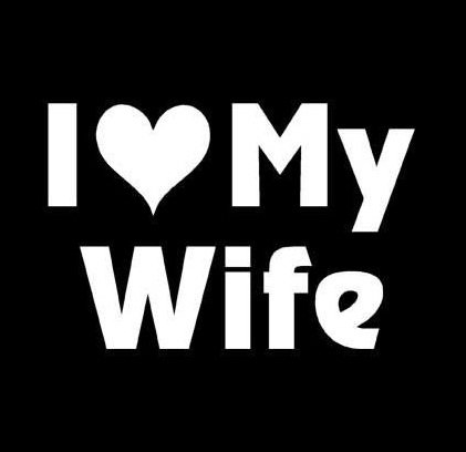 I Love My Wife Heart Vinyl Decal Sticker - Die Cut Car Window Decal for Cars, Trucks, Laptops, MacBooks & Smooth Surfaces - Perfect for Valentine's Day Gifts, Anniversary Presents & Couple Decor