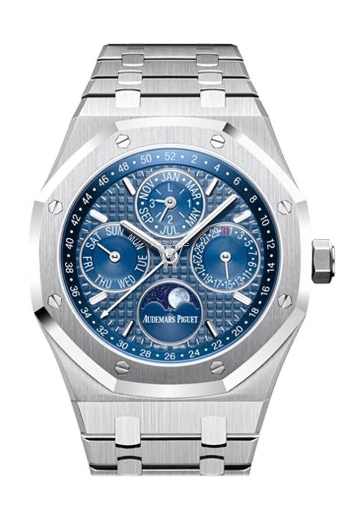 Audemars Piguet Royal Oak 41mm Blue Dial Men's Luxury Watch - 26574ST.OO.1220ST.02 - Stainless Steel Case, White Gold Hour Markers - Perfect for Business Meetings & Formal Events