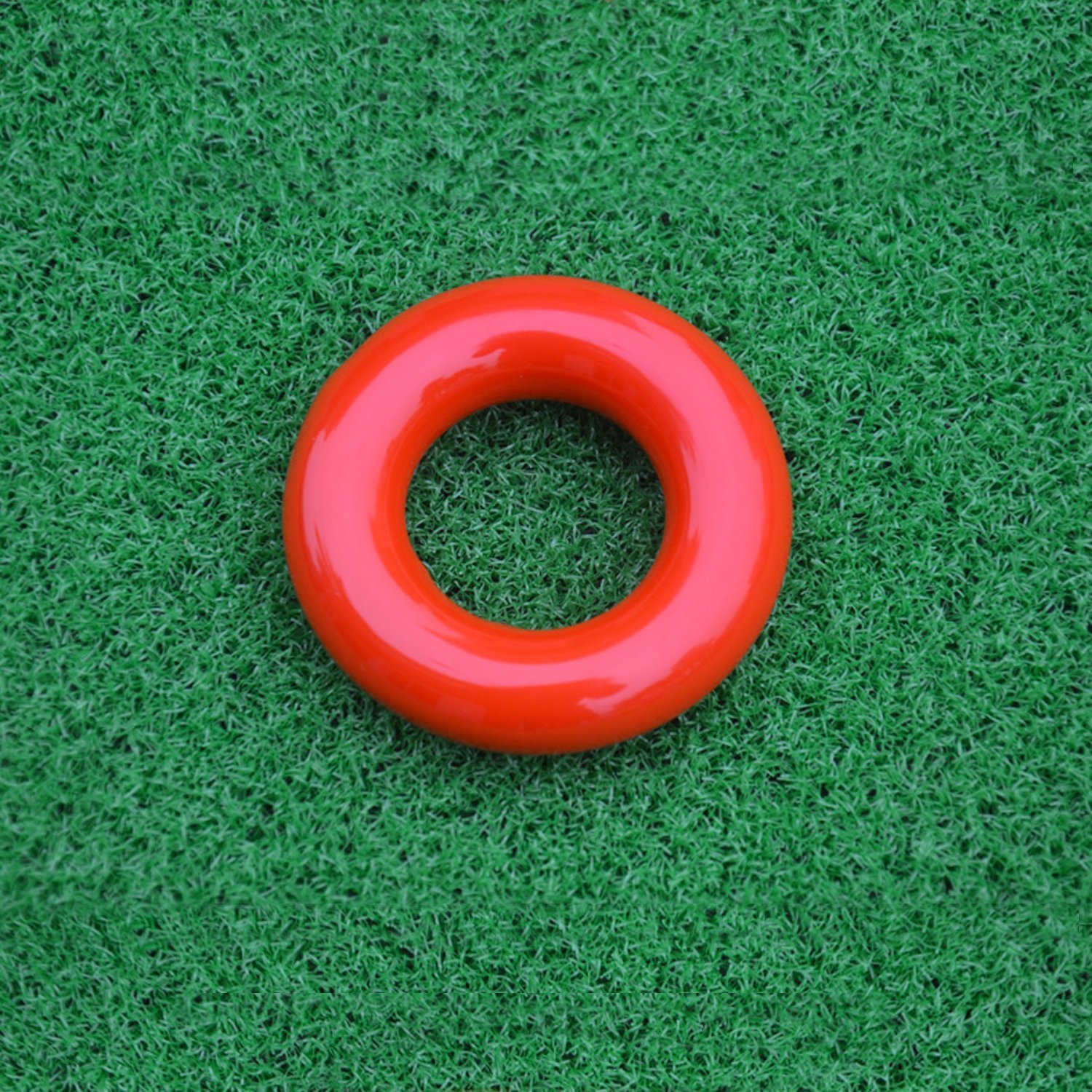 Golf Club Swing Weight Donut Training Aid - Red & Black Practice Swing Ring for Golfers | Improve Swing Tempo & Strength | Driving Range & Home Practice