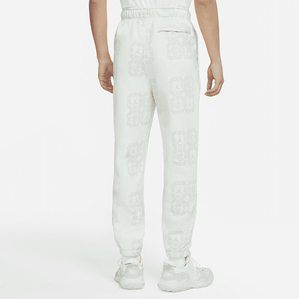 CLOT X Jordan Allover Print Fleece Pants - Jade Green Streetwear Joggers for Men | Comfortable Winter Lounge Pants for Casual Wear & Hip Hop Fashion
