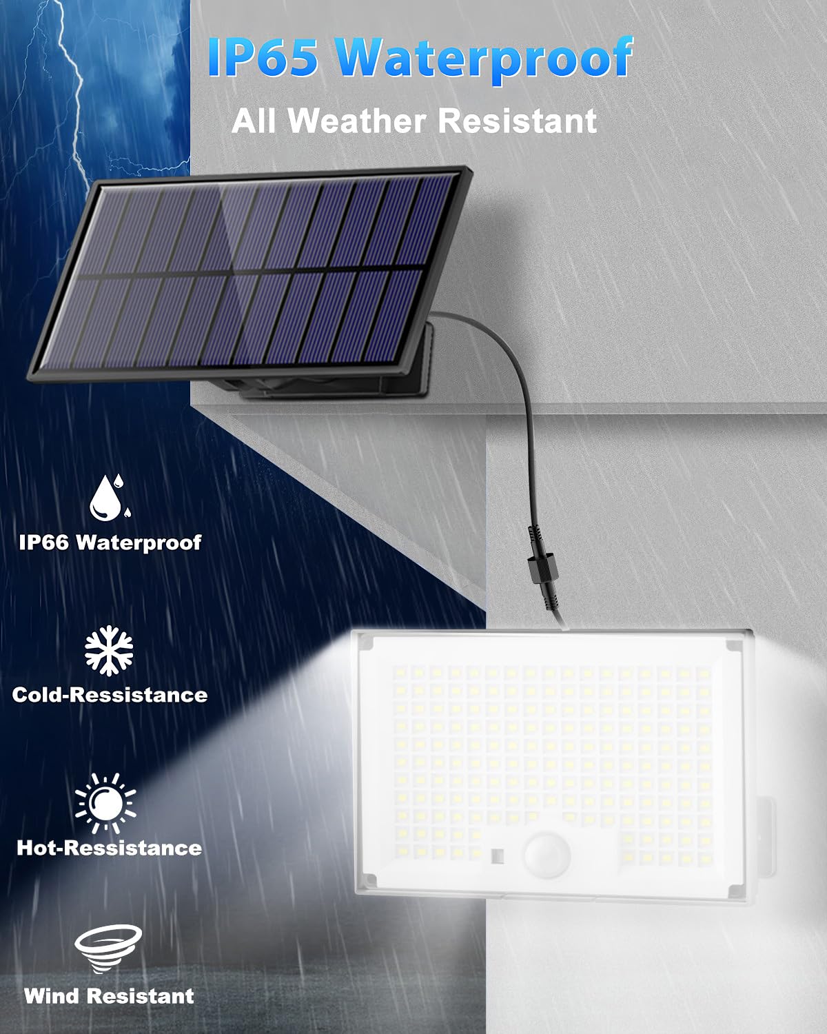 4 Pack Solar Motion Sensor Outdoor Lights with Remote Control - IP65 Waterproof, 172 LED Solar Flood Lights for Yard, Patio, Garden, Garage - Perfect for Pathway Lighting, Security Illumination, and Landscape Decoration