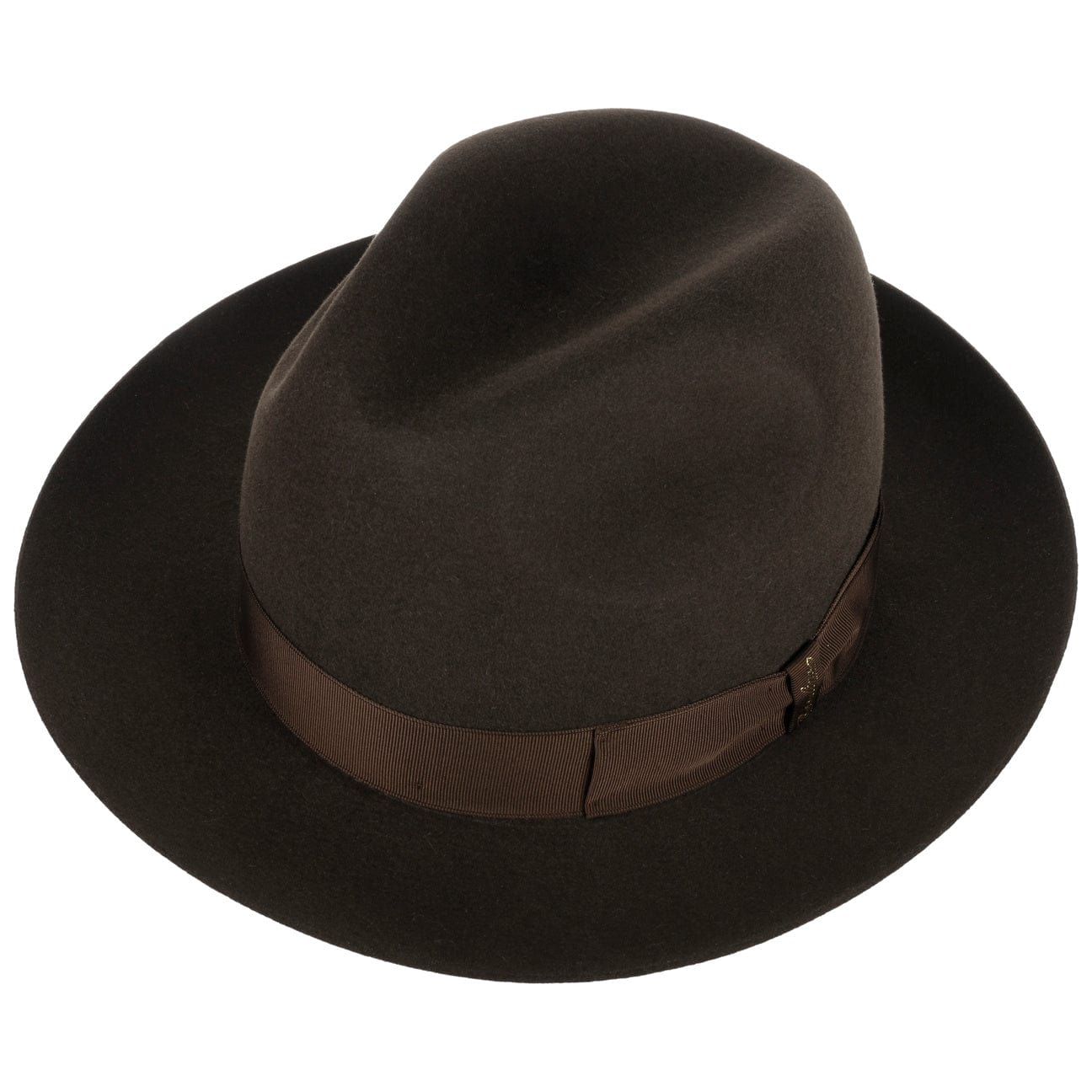 Borsalino Marengo Fur Felt Bogart Hat for Men - Classic Fedora Style for Outdoor, Travel & Formal Occasions