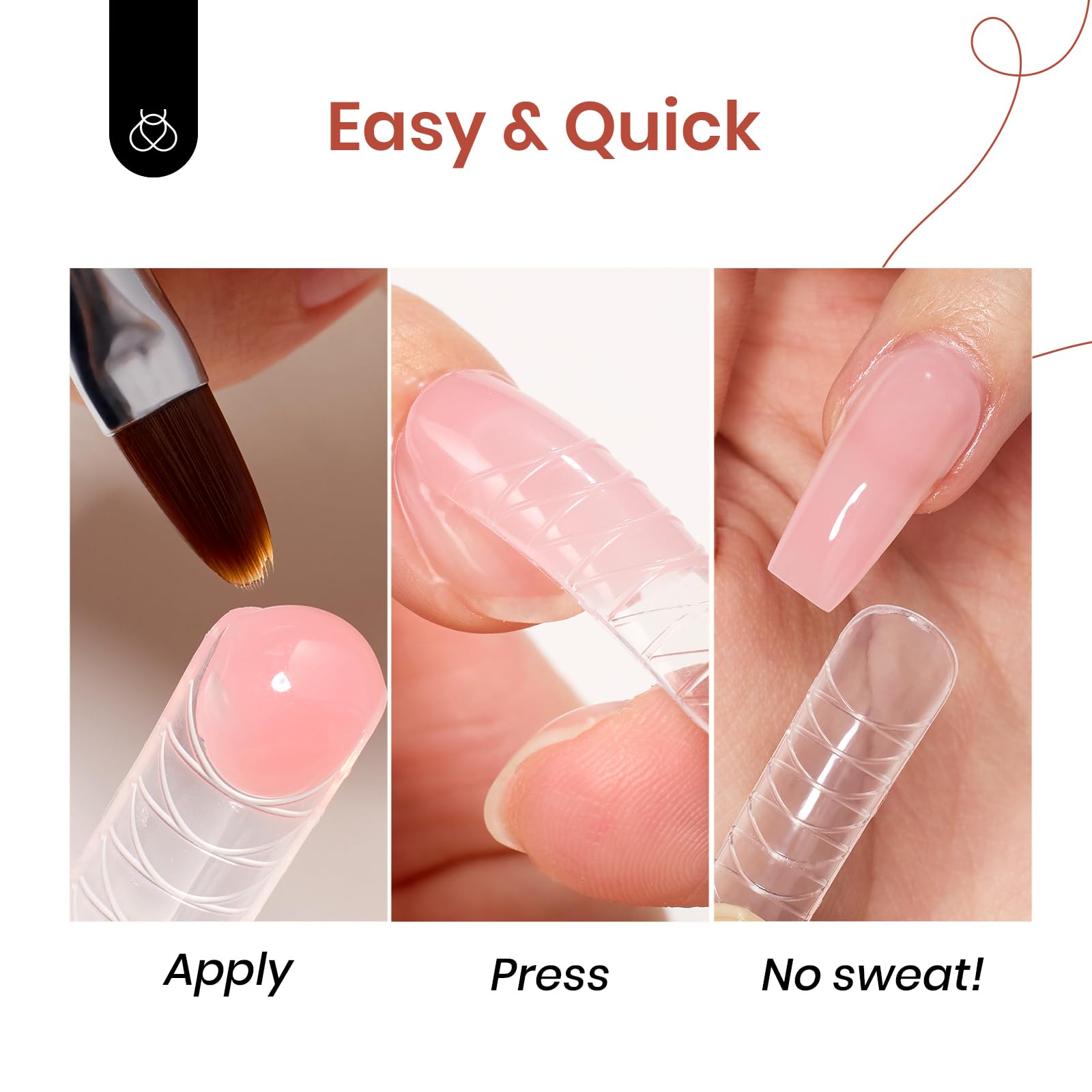 Beetles Poly Nail Gel Kit - 4 Colors for Nail Extensions & Art | Salon & Home Use