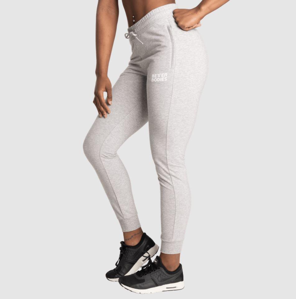 Better Bodies Empire Joggers - Light Grey Athletic Pants for Men & Women | Comfortable Running, Workout & Lounge Wear for Gym, Yoga & Casual Style
