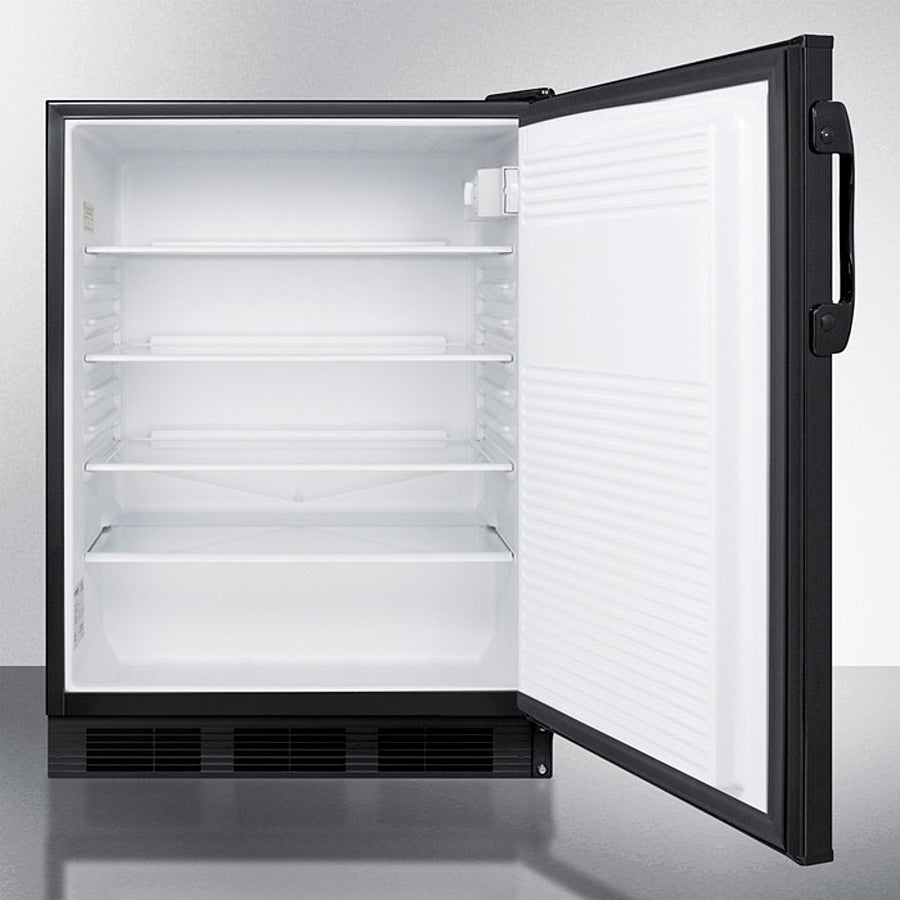 Accucold 24 Inch Wide All Refrigerator - ADA Compliant, Energy Efficient, Black (AL752BK) - Perfect for Offices, Break Rooms, and Small Spaces