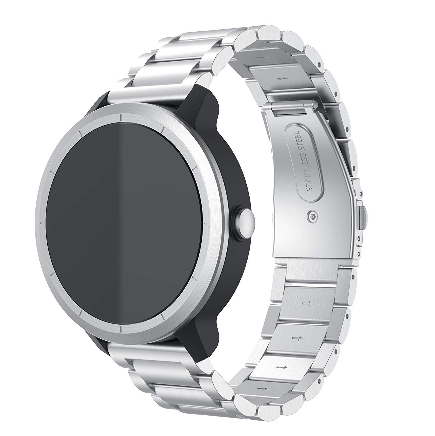 20mm Stainless Steel Watch Band for Garmin Vivoactive 3, Forerunner 645, Forerunner 245, Galaxy Watch 42mm, Galaxy Watch Active 2 40mm/44mm, Galaxy Watch 3 41mm - Durable Replacement Strap for Running, Workouts & Everyday Wear