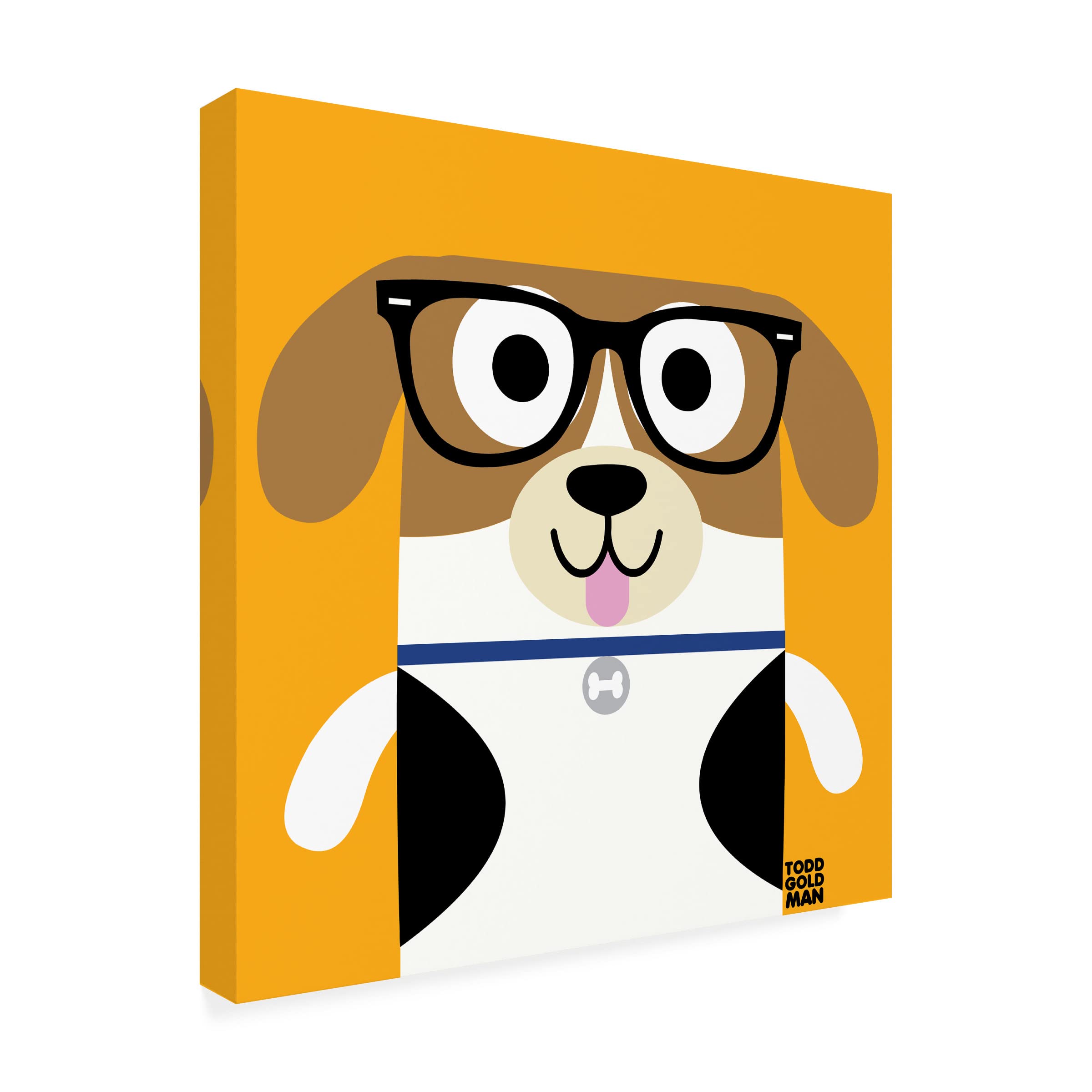 Trademark Fine Art 'Bow Wow Beagle' Canvas Wall Art by Todd Art - Perfect for Living Room, Bedroom & Office Decor