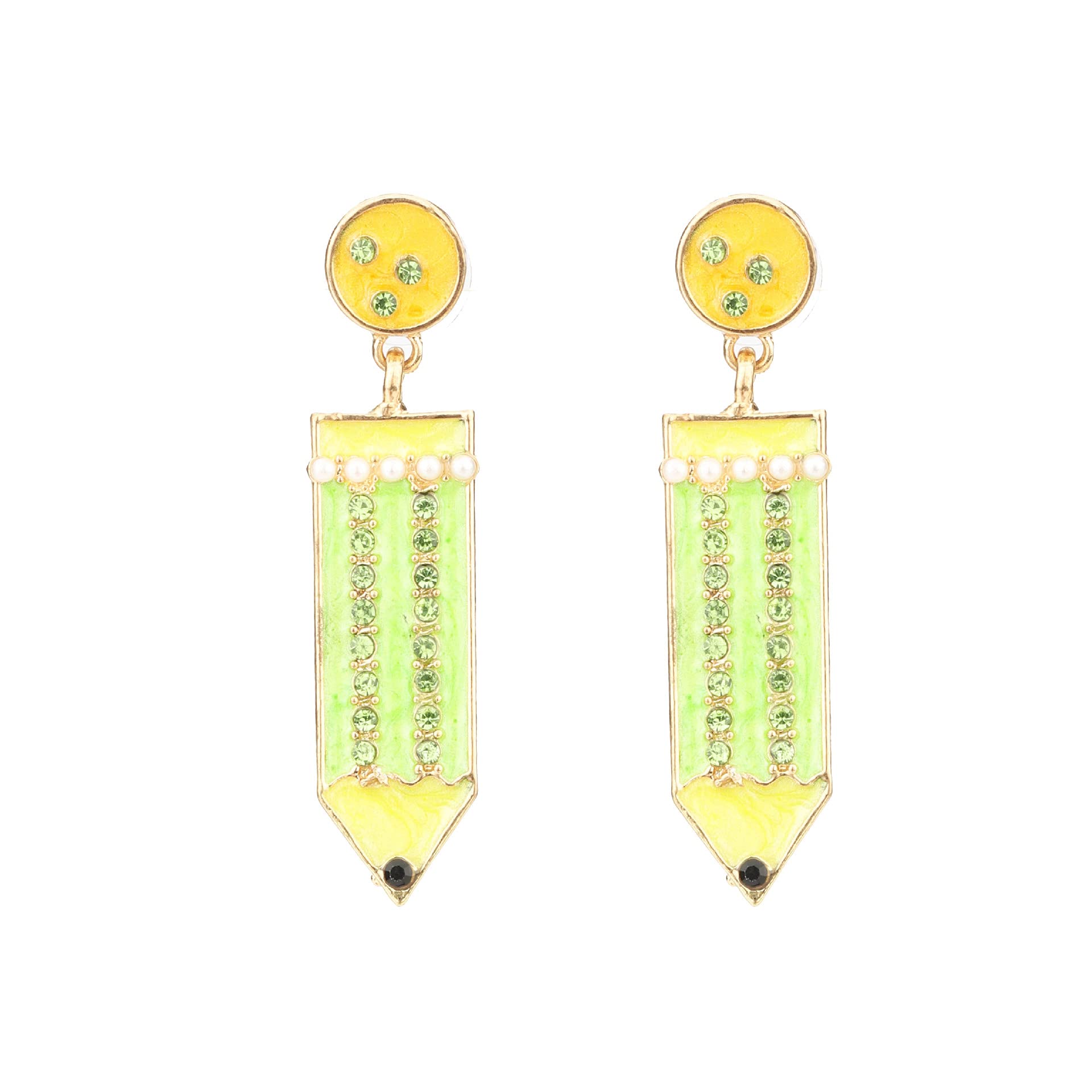 Crystal Drop Dangle Stud Earrings for Women - Hypoallergenic Piercing Jewelry for Teens, Teachers & Students | Perfect for School, Office & Casual Wear