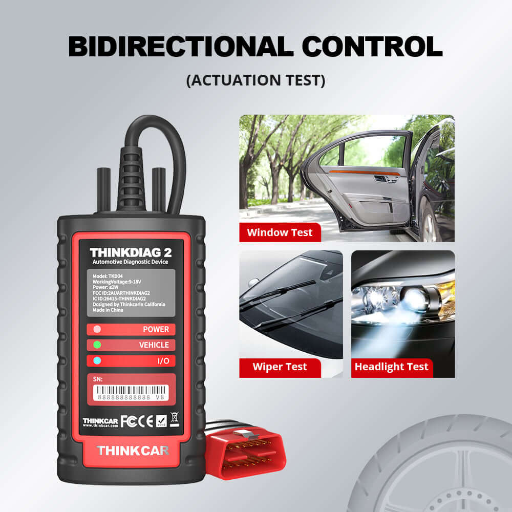 THINKCAR ThinkDiag 2 CAN FD Bidirectional OBD2 Scanner - Professional Automotive Diagnostic Tool for Car, Truck & SUV - Read & Clear Codes, Reset Oil Light, Check Engine Light - Perfect for Mechanics & DIY Enthusiasts