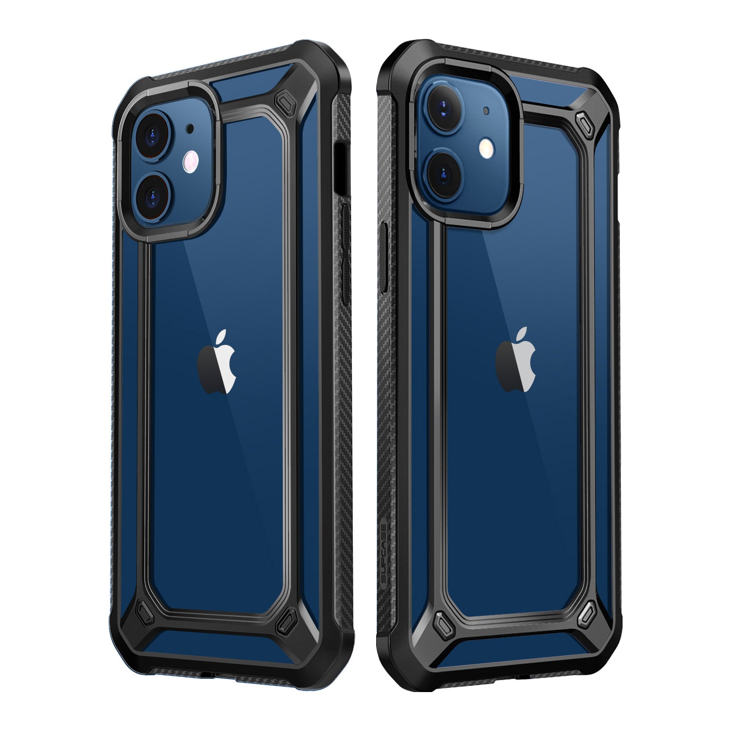 iPhone 12 Mini 5.4 Inch Unicorn Beetle Pro EXO Case with Built-in Screen Protector - Shockproof Clear Black Cover for Everyday Protection | Perfect for Work, Travel & Outdoor Activities