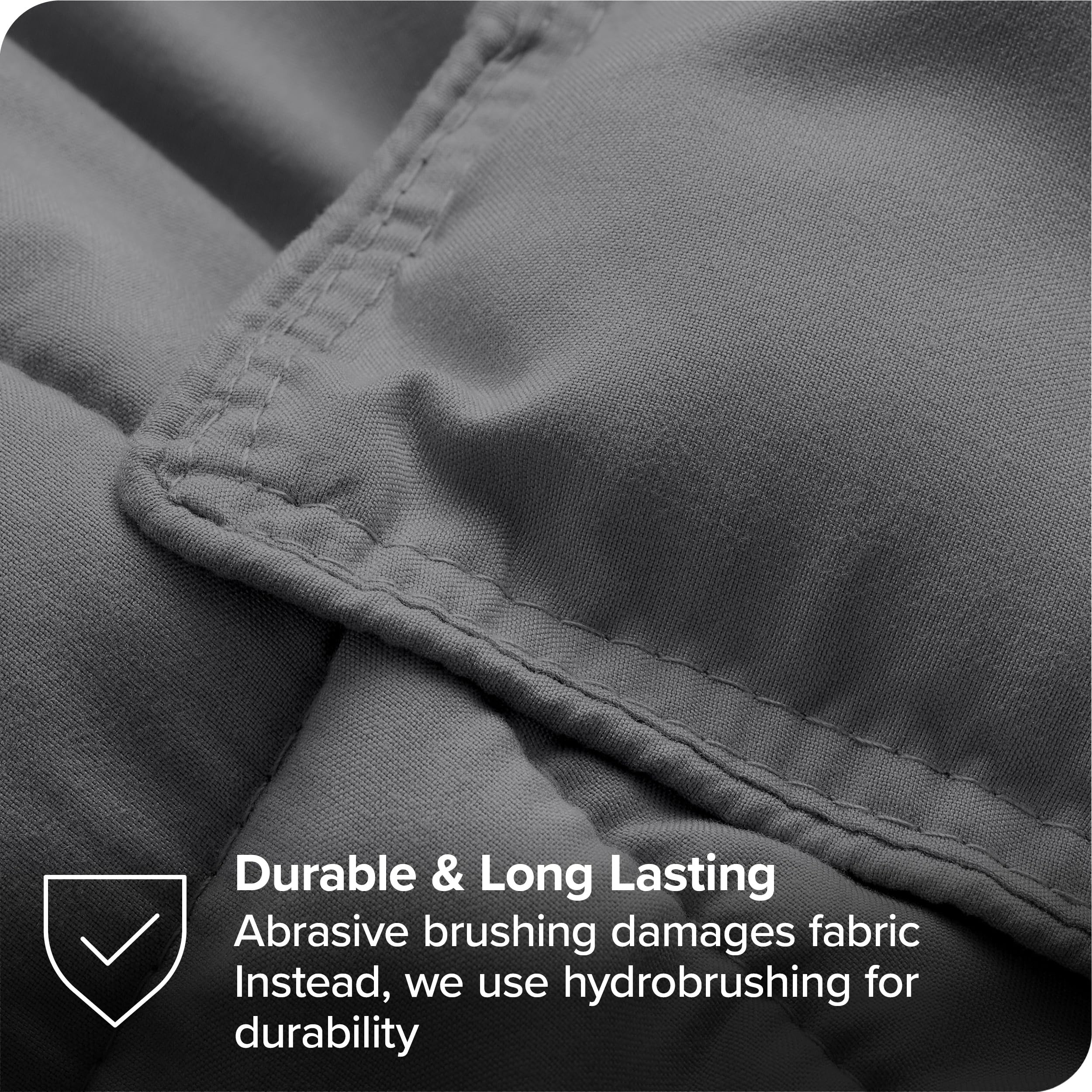 Bare Home 5-Piece Bed-in-A-Bag Comforter Set with Sheets - Twin XL Size, Goose Down Alternative, Ultra-Soft 1800 Thread Count Premium Bedding (Grey) - Perfect for Dorms, Guest Rooms & Cozy Bedrooms