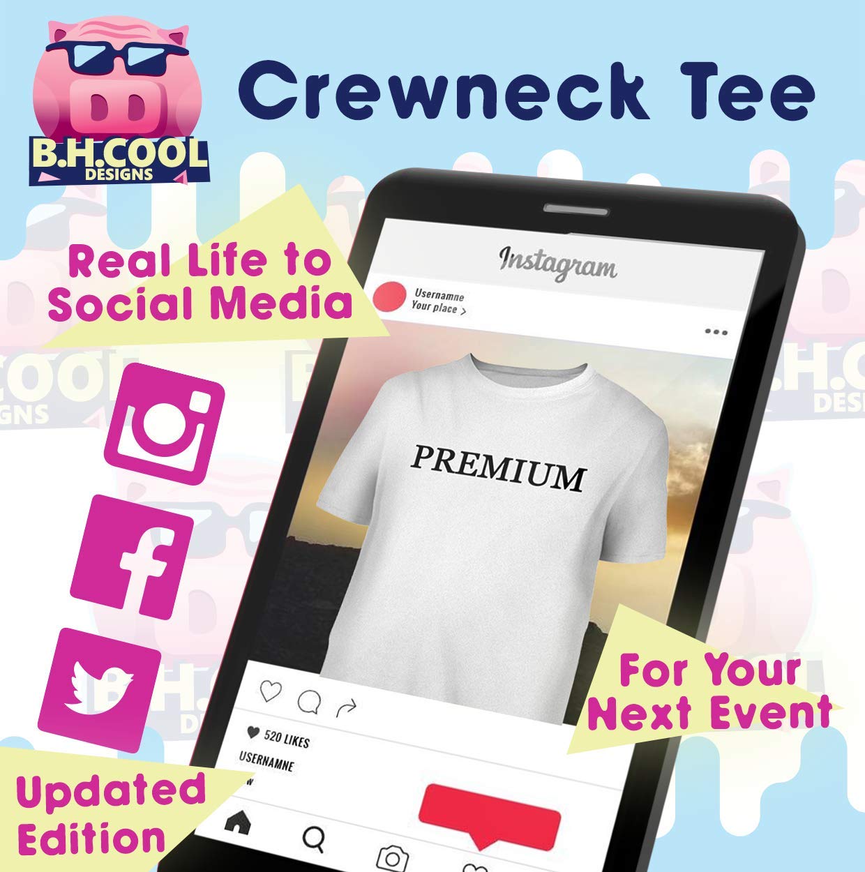 BH Cool Designs 'Widow-Maker' Men's Soft Comfortable Graphic T-Shirt - Casual Streetwear for Everyday Wear & Gym Outfits