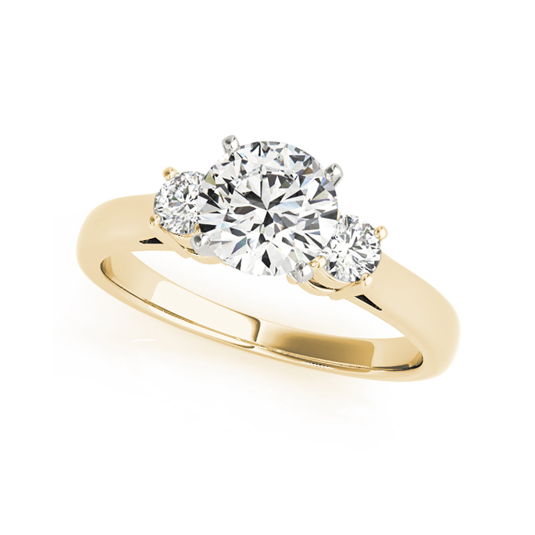 Exquisite 0.74 CTW Trinity Round Brilliant Cut Solitaire Diamond Engagement Ring - Perfect for Proposals, Anniversaries & Romantic Occasions