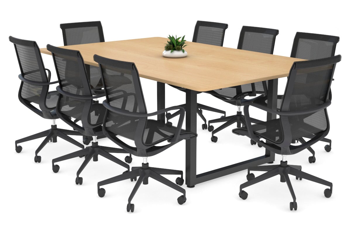 Modern Quadro Loop Legs Boardroom Table - 1800L x 1100W with Rounded Corners | Stylish Conference Table for Office Meetings & Corporate Events
